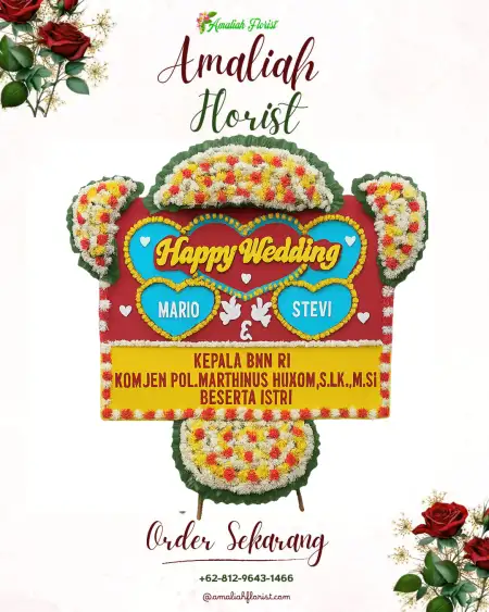 Papan Bunga Pernikahan Watulimo